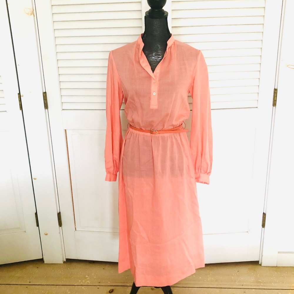 Vintage MIDI Belted Shirt Dress
